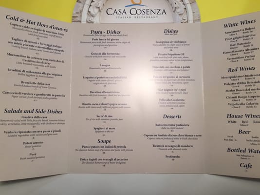 Menu photo 8 Casa Cosenza Oldsmar, FL