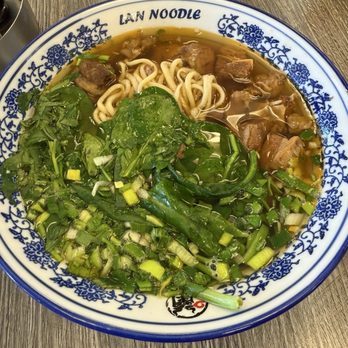 LAN Noodle - Beef noodle soup with thin round noodle (non-spicy) SO GOOD - Chinese Near Me - Arcadia, California
