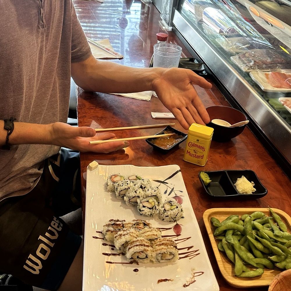 Shogun Sushi - edamame and crunch roll and Isaac - Sushi Bars Near Me - Boise, Idaho