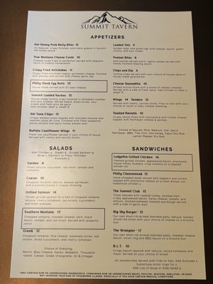 Menu photo 5 Summit Tavern North Las Vegas, NV
