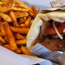 Artemis Mediterranean Grill - Lamb gyros with Artemis fries