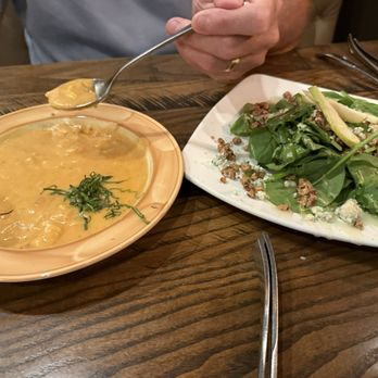 Sorellina - Crab soup --would not recommend  Salad was tasty - Italian Near Me - Traverse City, Michigan