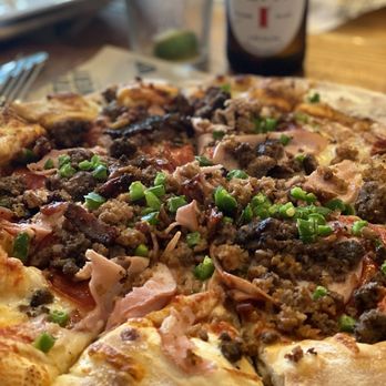 Bricktown Brewery - Carnivore pizza on the cauliflower crust - American Near Me - Wichita, Kansas Bricktown Brewery - Carnivore pizza on the cauliflower crust - American Near Me - Wichita, Kansas