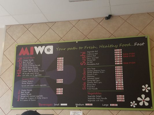 Menu photo 1 MIWA Hibachi & Sushi Express Ocoee, FL Menu photo 1 MIWA Hibachi & Sushi Express Ocoee, FL
