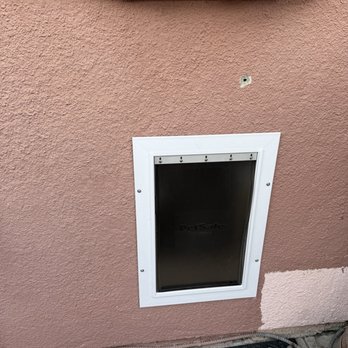 Quick Fix - Dog door wall installation- exterior - Handyman Near Me Quick Fix - Dog door wall installation- exterior - Handyman Near Me