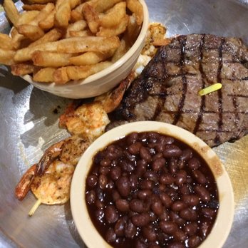 Lamberts Cafe - Surf and turf ...daily special - steak and shrimp w/fries and baked beans - American Near Me - Sikeston, Missouri Lamberts Cafe - Surf and turf ...daily special - steak and shrimp w/fries and baked beans - American Near Me - Sikeston, Missouri