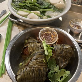 Kopitiam - Pandan Chicken and Fish Ball Soup - Malaysian Near Me - New York, New York Kopitiam - Pandan Chicken and Fish Ball Soup - Malaysian Near Me - New York, New York