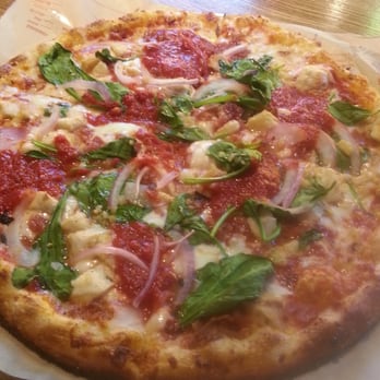 Blaze Pizza - Chicken bacon cheese red onion garlic sauce red sauce yummy - Salad Near Me - Bay Shore, New York Blaze Pizza - Chicken bacon cheese red onion garlic sauce red sauce yummy - Salad Near Me - Bay Shore, New York