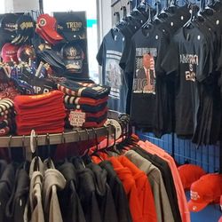 The Trump Store - Lots of hats, sweatshirts, and t shirts