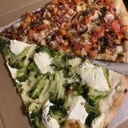 Pizza & Pasta Factory - White broccoli slice and bruschetta slice