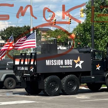 Mission BBQ - Can you see the smoke in this picture? - Barbeque Near Me - Columbia, South Carolina