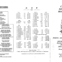 Chinese Szechuan Restaurant - Dinner Menu 2009 (part 1)