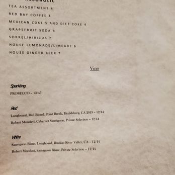Calabash - Menu - Wine Bars Near Me - Oakland, California