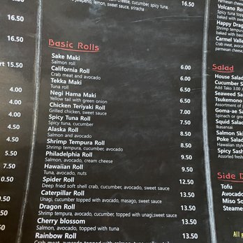 Harumi Sushi - Sushi menu - Sushi Bars Near Me - Seaside, California