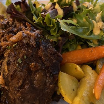 Nico's Pier 38 - Red Wine Braised Short Ribs with all Nalo greens & side veggies - Seafood Near Me - Honolulu, Hawaii Nico's Pier 38 - Red Wine Braised Short Ribs with all Nalo greens & side veggies - Seafood Near Me - Honolulu, Hawaii