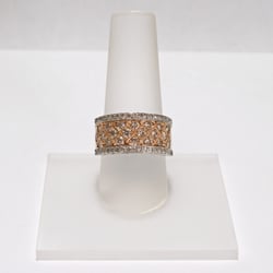 1.5 Carat Diamond Ring set in White Gold and Rose Gold http://www.condonjeweler.com/promise-rings/15-ct-tw-fancy-white-gold-and-rose-gold-di