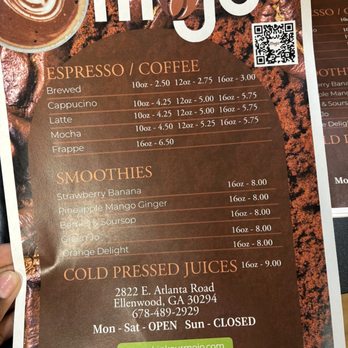 Mojo Coffee Company - Menu - Coffee & Tea Near Me - Ellenwood, Georgia Mojo Coffee Company - Menu - Coffee & Tea Near Me - Ellenwood, Georgia