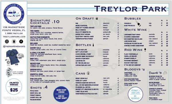 Menu photo 8 Treylor Park Ponte Vedra, FL Menu photo 8 Treylor Park Ponte Vedra, FL