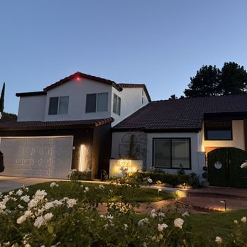Danny Express General Contractor - My house design with exterior lighting  up after the painting by Antonio and his team - Plumbing Near Me - Buena Park, California