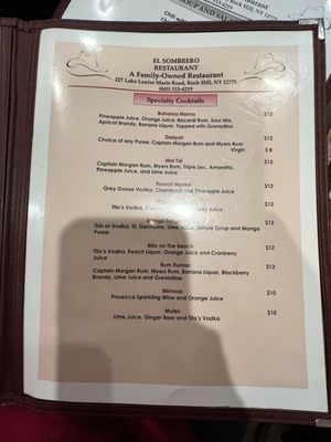 Menu photo 7 El Sombrero Restaurant Rock Hill, NY Menu photo 7 El Sombrero Restaurant Rock Hill, NY