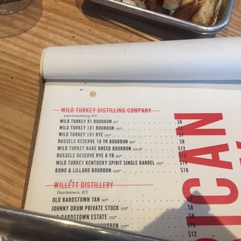The Midwestern - A small part of the whiskey menu - American Near Me - St. Louis, Missouri
