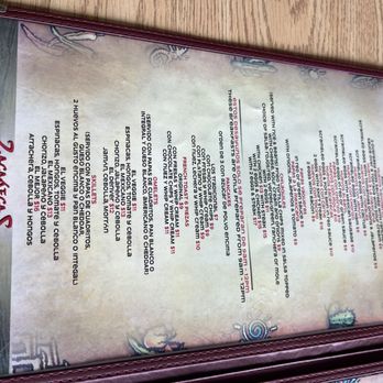 Zacatecas - Menu - Mexican Near Me - Franklin Park, Illinois