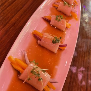 Ten Sushi - Houston Restaurant Week 2023 - Lunch - 1st Course - Hamachi Mango Sashimi - Sushi Bars Near Me - Houston, Texas Ten Sushi - Houston Restaurant Week 2023 - Lunch - 1st Course - Hamachi Mango Sashimi - Sushi Bars Near Me - Houston, Texas