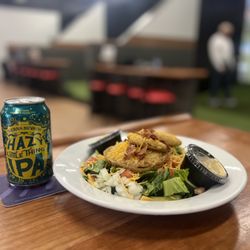 Eagle Golf and Grill - Fried Green Tomato Salad with Bacon Vinaigrette Dressing