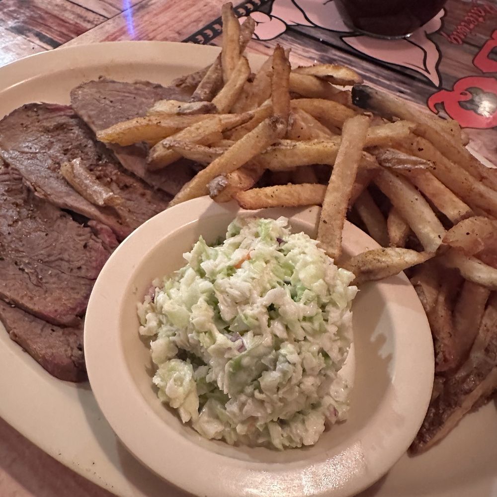 Grumpy Jake's BBQ - Brisket platter with fries and coleslaw - Barbeque Near Me - Pinetop-Lakeside, Arizona Grumpy Jake's BBQ - Brisket platter with fries and coleslaw - Barbeque Near Me - Pinetop-Lakeside, Arizona
