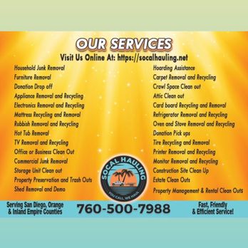 SoCal Hauling - Junk Removal & Hauling Near Me
