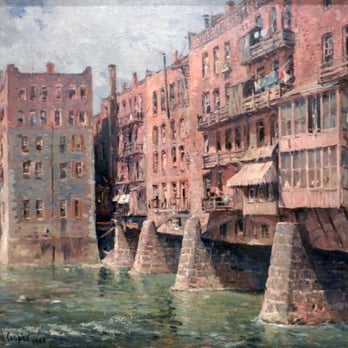 Memorial Art Gallery - Colin Campbell Cooper; Main Street Bridge, Rochester; 1908; oil on canvas - Art Galleries Near Me - Rochester, New York Memorial Art Gallery - Colin Campbell Cooper; Main Street Bridge, Rochester; 1908; oil on canvas - Art Galleries Near Me - Rochester, New York