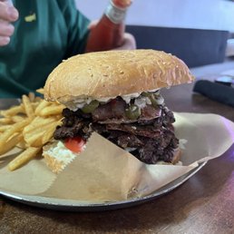 Muffuletta burger