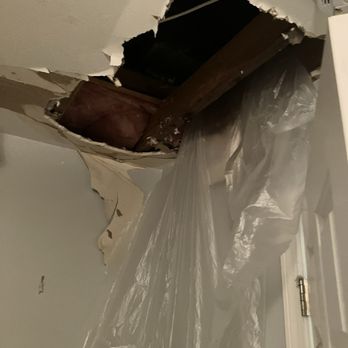 LVN Drywall - Damaged ceiling from leaking A/C unit - Drywall Installation & Repair Near Me - Bakersfield, California