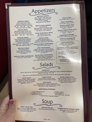 Menu photo 2 Cleveland Draft House Fuquay-Varina, NC
