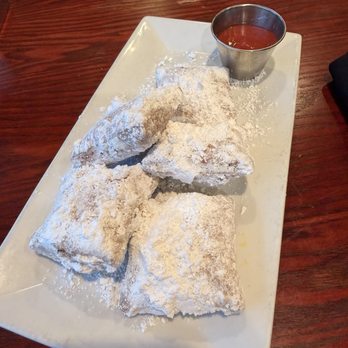 Brick And Spoon - Pigeon Forge - Beignets with strawberry sauce - Breakfast & Brunch Near Me - Pigeon Forge, Tennessee
