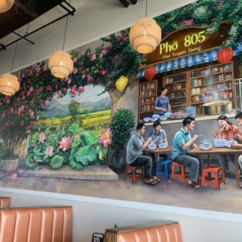 Pho 805 - Mural inside - Vietnamese Near Me - Arroyo Grande, California