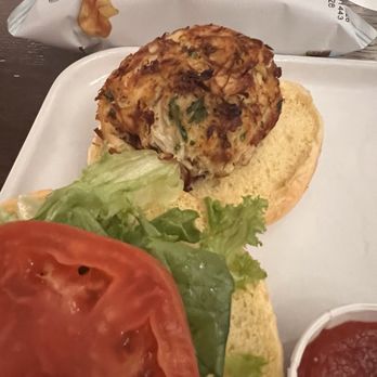 Matt's Fish Camp Lewes - Crab cake - the good side. - Seafood Near Me - Lewes, Delaware Matt's Fish Camp Lewes - Crab cake - the good side. - Seafood Near Me - Lewes, Delaware