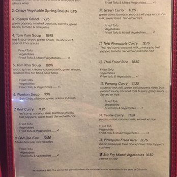 Thai SA! - Vegan menu as of Jan 2021 - Thai Near Me - North Hollywood, California Thai SA! - Vegan menu as of Jan 2021 - Thai Near Me - North Hollywood, California