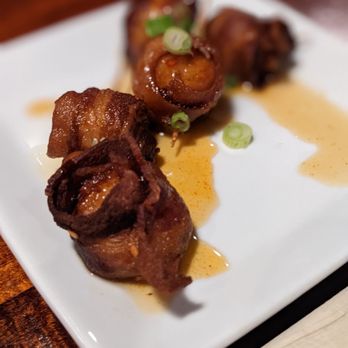 Bocado Tapas Wine Bar - Bacon wrapped scallops - 5/5 our favorite dish of the night - Wine Bars Near Me - Worcester, Massachusetts Bocado Tapas Wine Bar - Bacon wrapped scallops - 5/5 our favorite dish of the night - Wine Bars Near Me - Worcester, Massachusetts