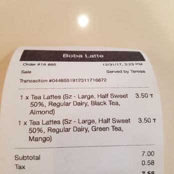 Boba Latte - Coffee & Tea Near Me - Richardson, Texas