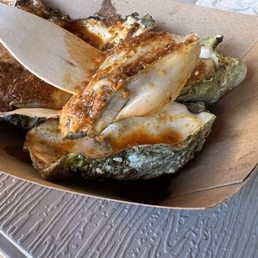 Plump, juicy bbq'ed oyster Plump, juicy bbq'ed oyster