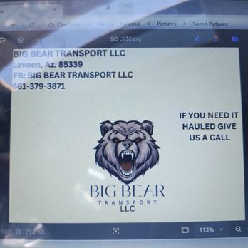 Big Bear Transport - Pic of my business card - Junk Removal & Hauling Near Me Big Bear Transport - Pic of my business card - Junk Removal & Hauling Near Me