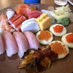 All the sashimi.  And two orders of yellowtail sushi.