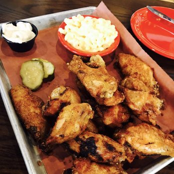 Doc's Smokehouse - Wings with Mac N Cheese - Barbeque Near Me - Dyer, Indiana