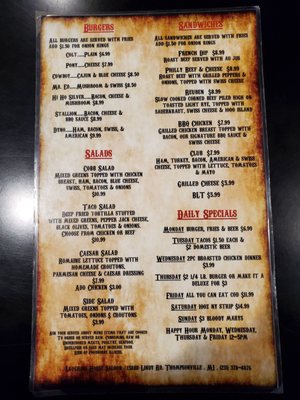 Menu photo 1 Laughing Horse Saloon Thompsonville, MI Menu photo 1 Laughing Horse Saloon Thompsonville, MI