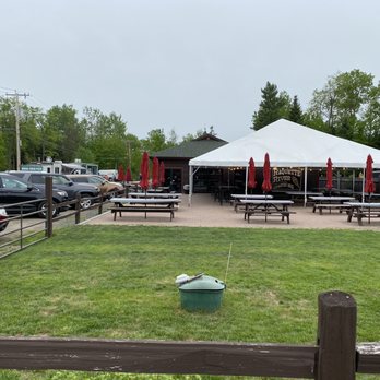 Raquette River Brewing - One of the outdoor seating areas - Breweries Near Me - Tupper Lake, New York