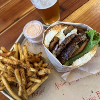 Acme Burger - College Ave - Double Jalapurger w/ Cajun Fries - Burgers Near Me - Santa Rosa, California