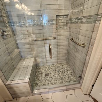 Asap Window & Door - Shower remodeling with seamless glass door. - Windows Installation Near Me