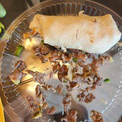 La Patrona - Totally disgusted!  Beef burritos, rice & refried beans. Requested "ground beef/carne molida. Large pieces of fat.  No bueno!
