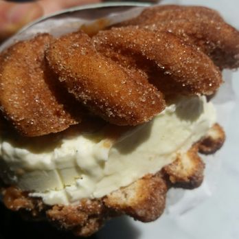Firecakes Donuts - Churro ice cream sandwich (seasonal, my favorite donut ice cream sandwich) - Donuts Near Me - Chicago, Illinois Firecakes Donuts - Churro ice cream sandwich (seasonal, my favorite donut ice cream sandwich) - Donuts Near Me - Chicago, Illinois